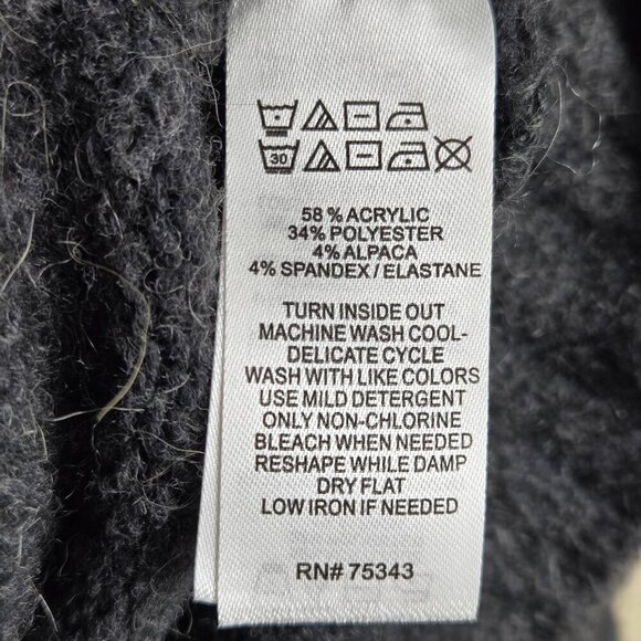 Yet Again Size Small Gray Deer Graphic Sweater Long Sleeve Tunic Length - Picture 10 of 12